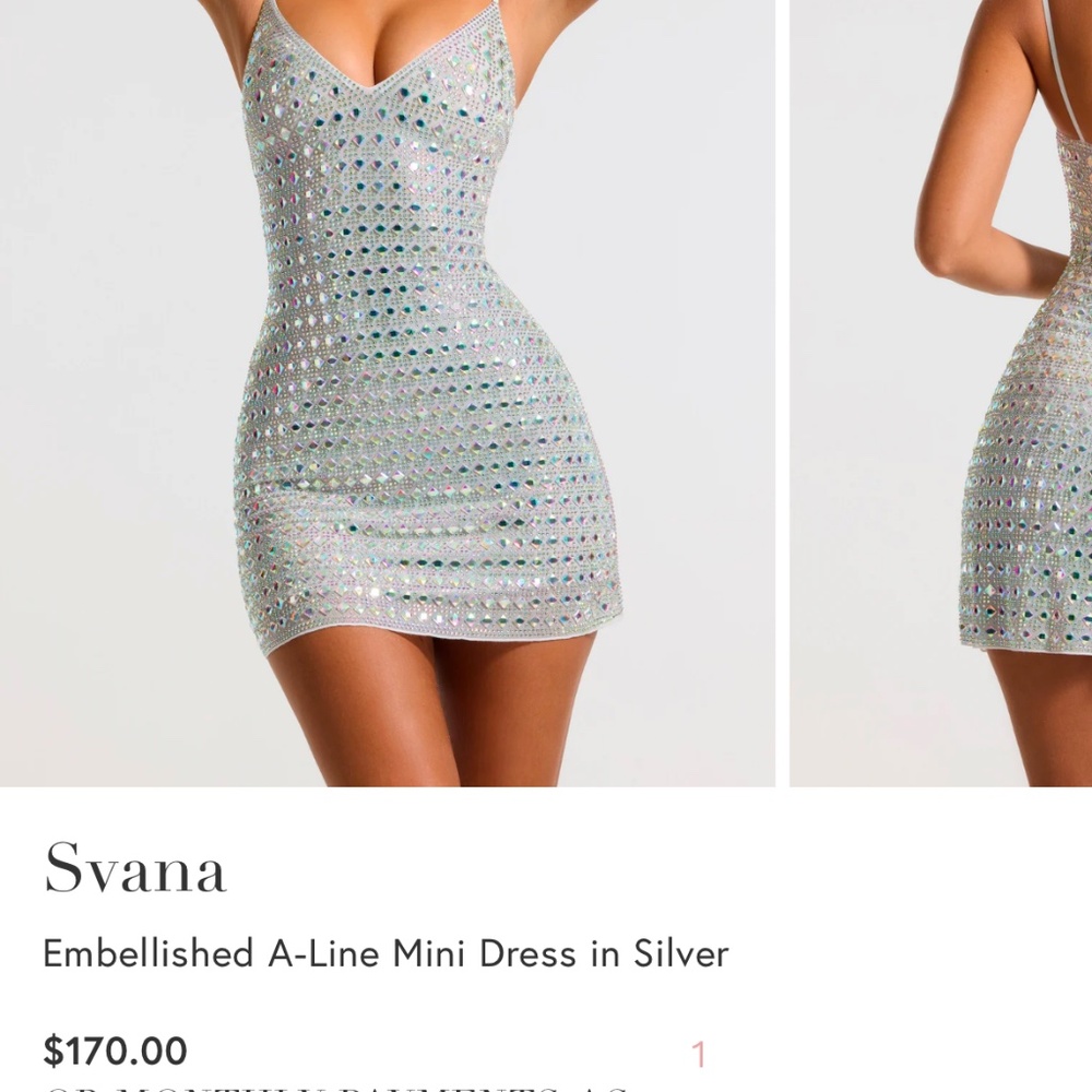 Oh Polly Silver Mini Dress